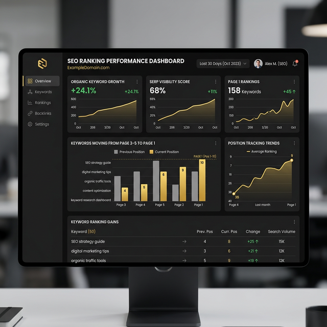 eCommerce SEO Case Study - ranking improvements