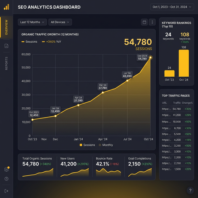 SaaS SEO Case Study - 450% organic traffic growth
